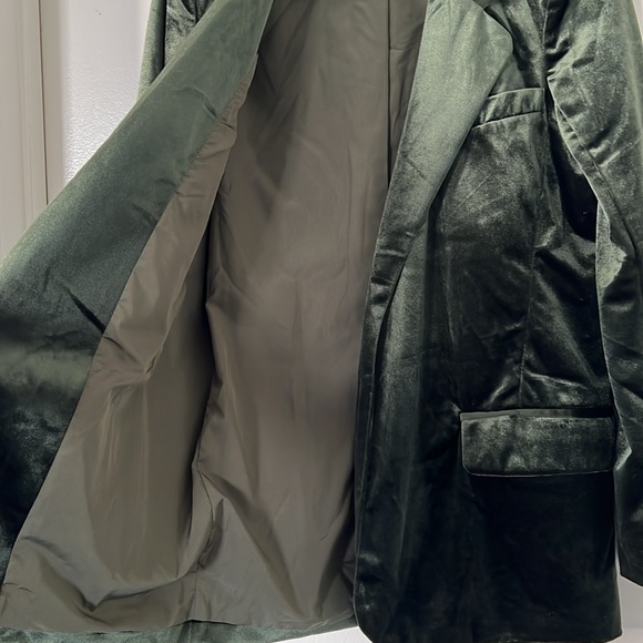Steve Madden BB Dakota forest green velvet blazer Size S - Picture 7 of 7